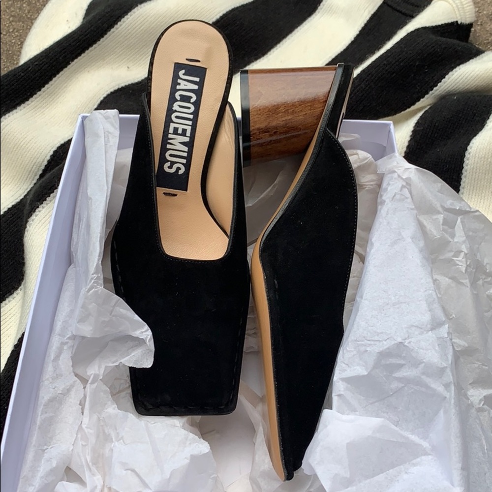 Jacquemus Sabah Black Mules Size 39 New